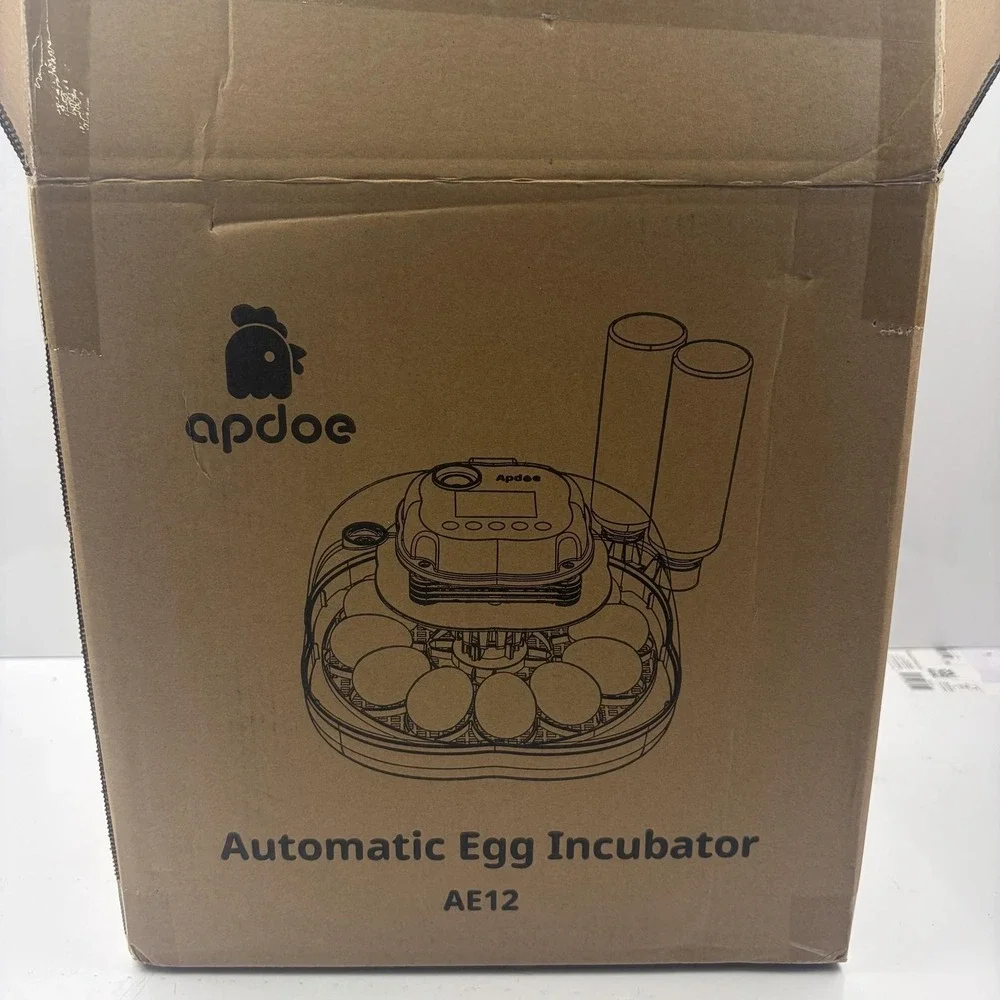Apdoe AE12 Automatic Egg Incubator 12 Chicken 30 Quail Auto Turn Humidity
